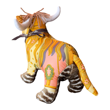 Hermes Carpe Diem Scarf | Bull Stuffed Animal