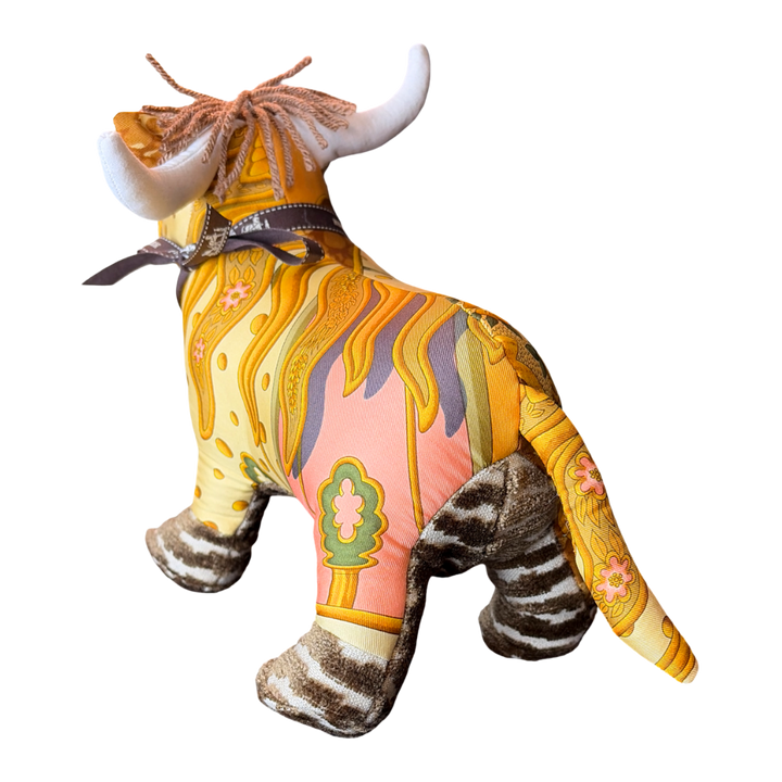 Hermes Carpe Diem Scarf | Bull Stuffed Animal