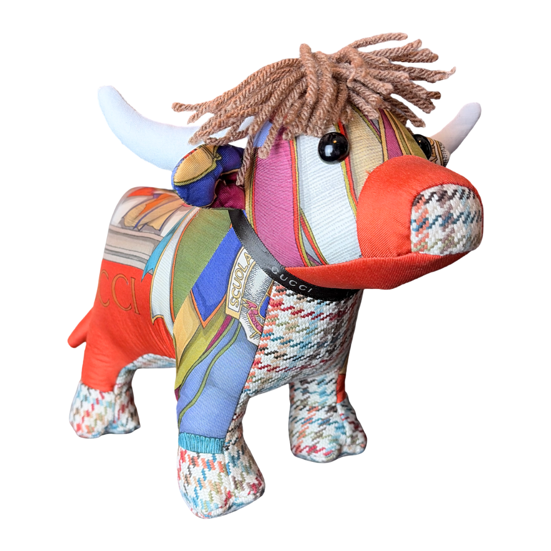 Gucci Horse Ribbons Scarf | Bull Stuffed Animal