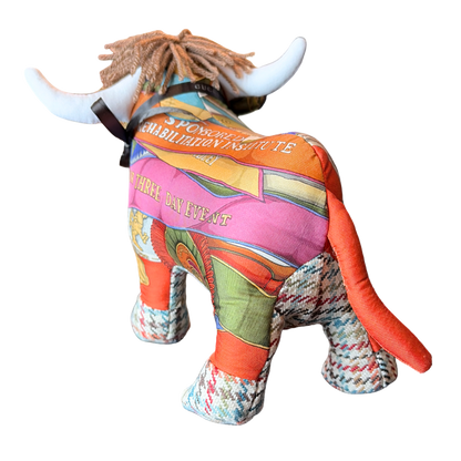Horse Ribbons Vintage Silk Scarf Prosperous Bull