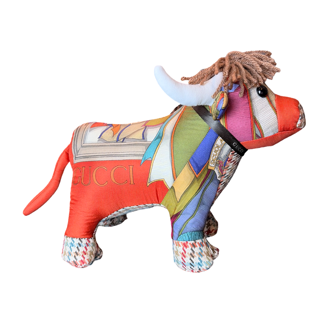 Gucci Horse Ribbons Scarf | Bull Stuffed Animal