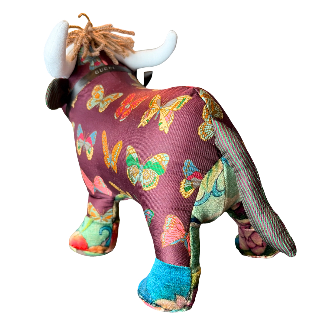 Farfalle Vintage Silk Scarf Prosperous Bull