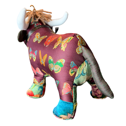 Farfalle Vintage Silk Scarf Prosperous Bull