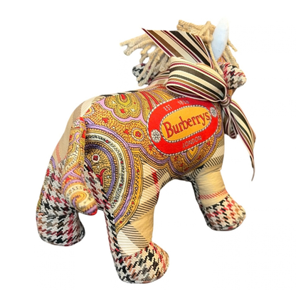 Nova Check & Paisley Vintage Silk Scarf Prosperous Bull