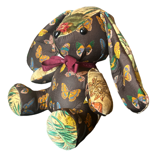 Gucci Farfalle Butterfly Scarf Patchwork Bunny at Vintage Luxe Up