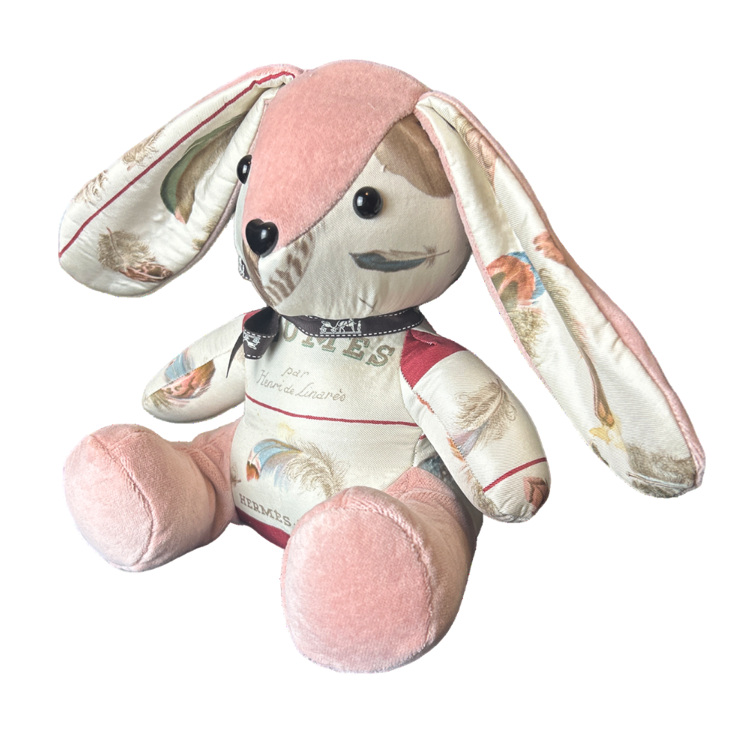 Hermes Plumes Scarf Teddy Bunny at Vintage Luxe Up