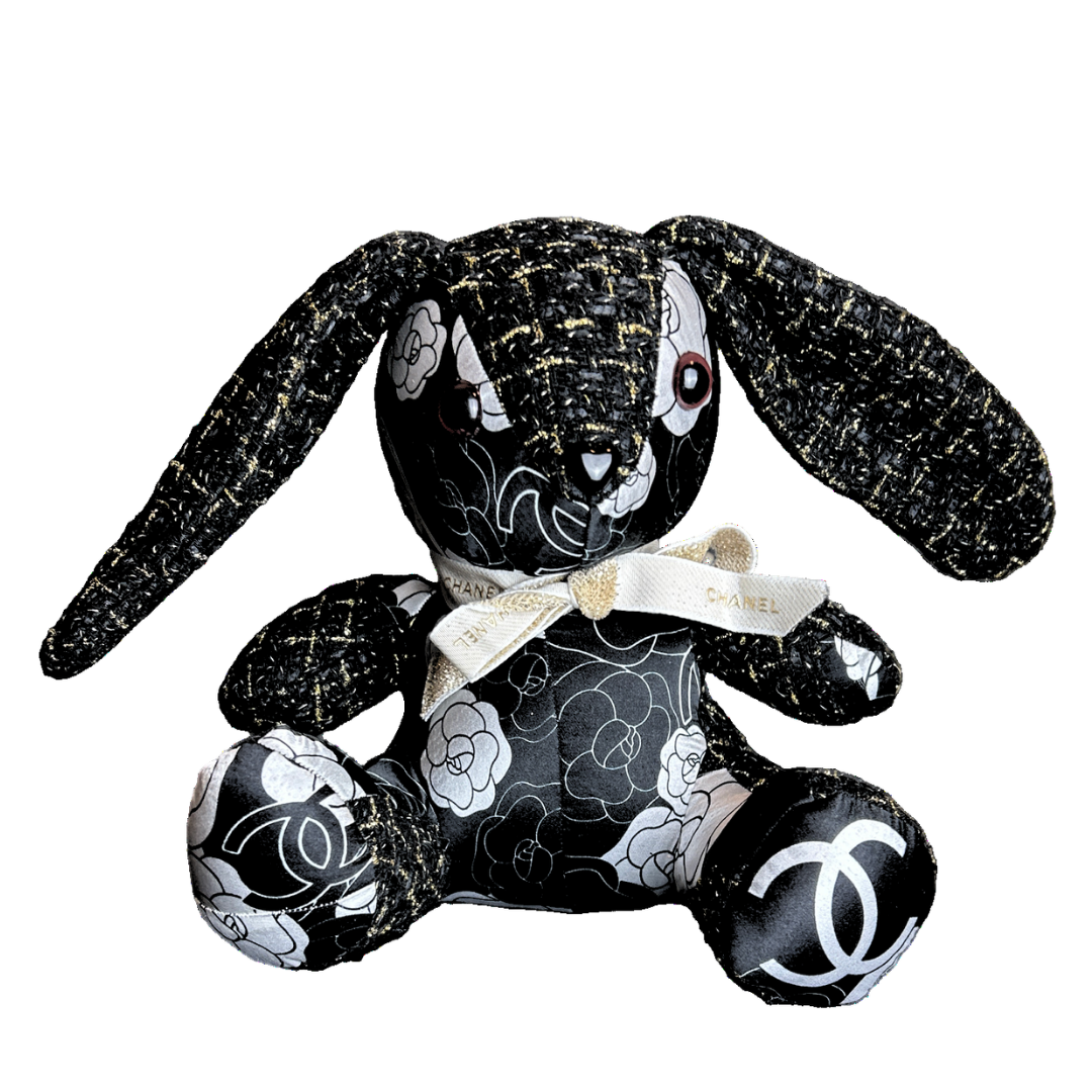 Chanel CC Logo Scarf Patchwork Bunny at Vintage Luxe Up