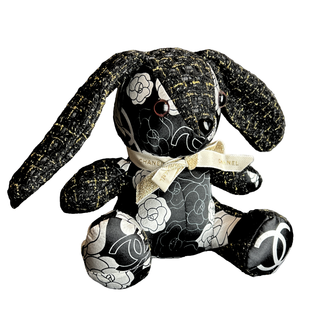 Chanel CC Logo Scarf Patchwork Bunny at Vintage Luxe Up