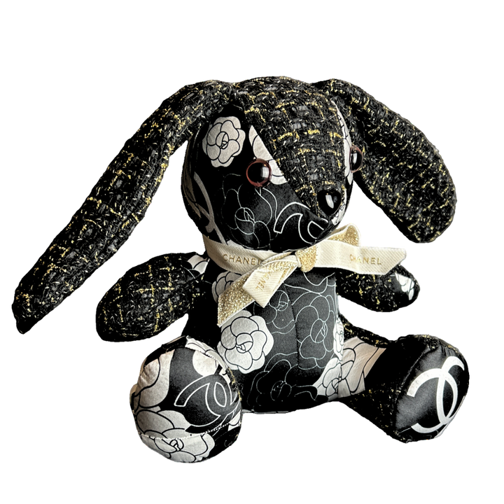 Chanel CC Logo Scarf Patchwork Bunny at Vintage Luxe Up