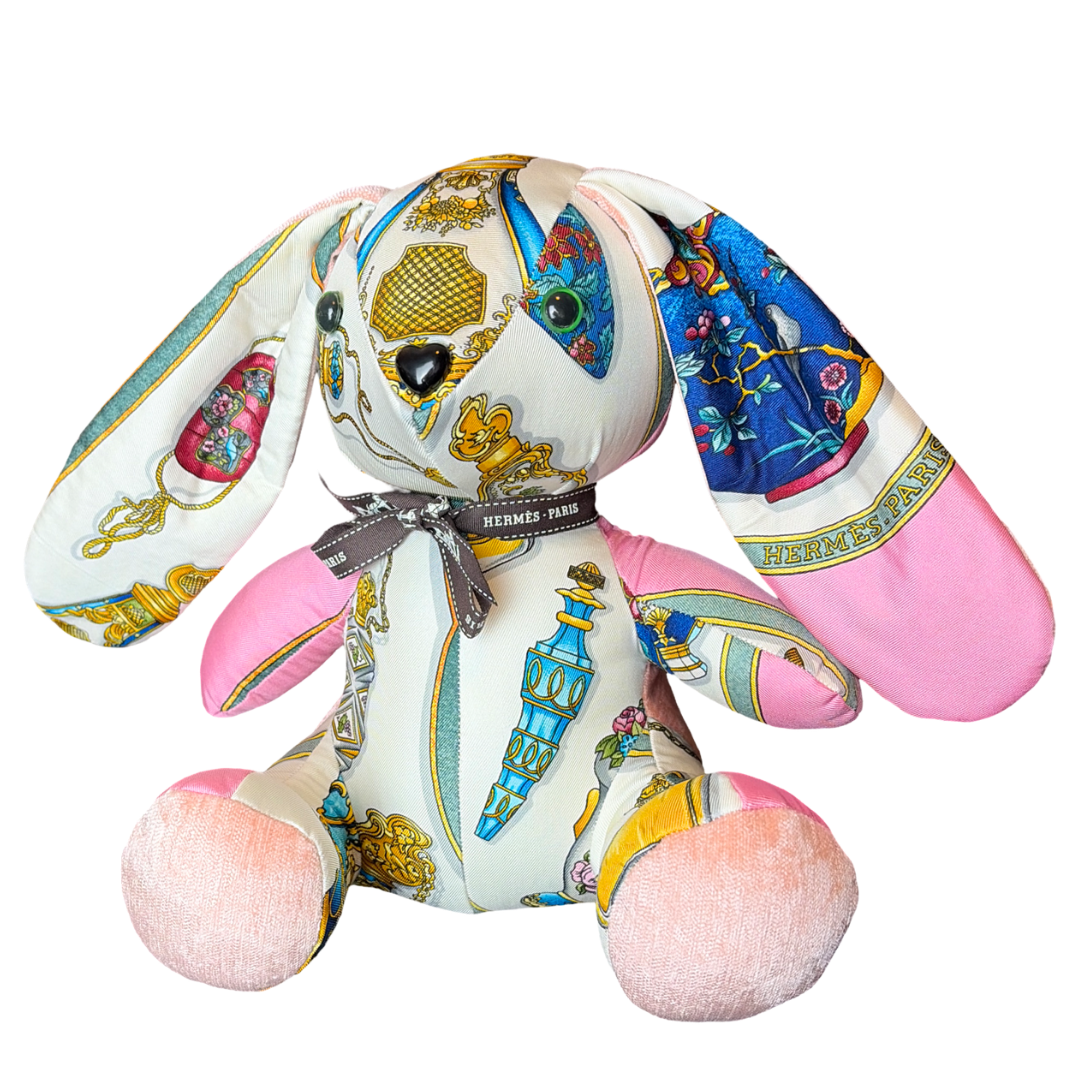 Hermes Qu'Importe le Flacon Scarf Bunny at Vintage Luxe Up