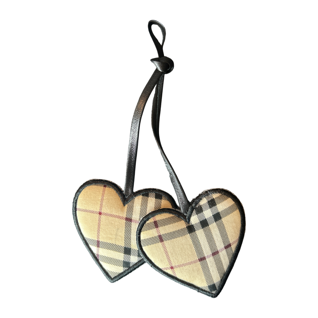 バッグ BURBERRY Nova Check AccessoryPouch Charm Authentic Vintage BURBERRY Nova Check Plaid Tan Key FOB Keychain