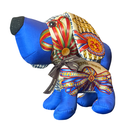 Hermes Rubans du Cheval Scarf Patchwork Puppy at Vintage Luxe Up