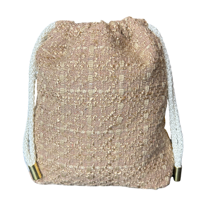 CC Ivory Vintage Scarf Drawstring Crossbody Bag