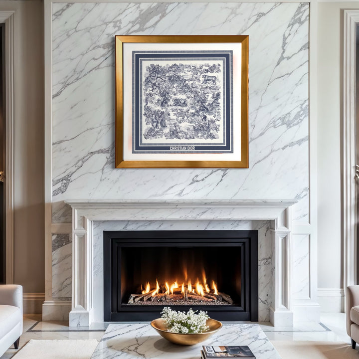 Dior Toile de Jouy Sauvage Scarf | Framed Scarves at Vintage Luxe Up