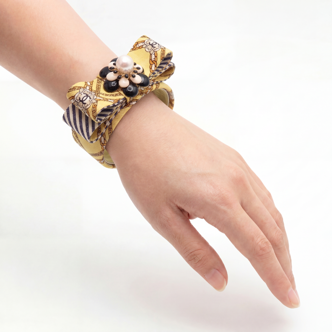 Chanel Necktie Cuff Bracelet by Flock by Wild for Vintage Luxe Up