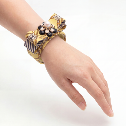 Chanel Necktie Cuff Bracelet by Flock by Wild for Vintage Luxe Up