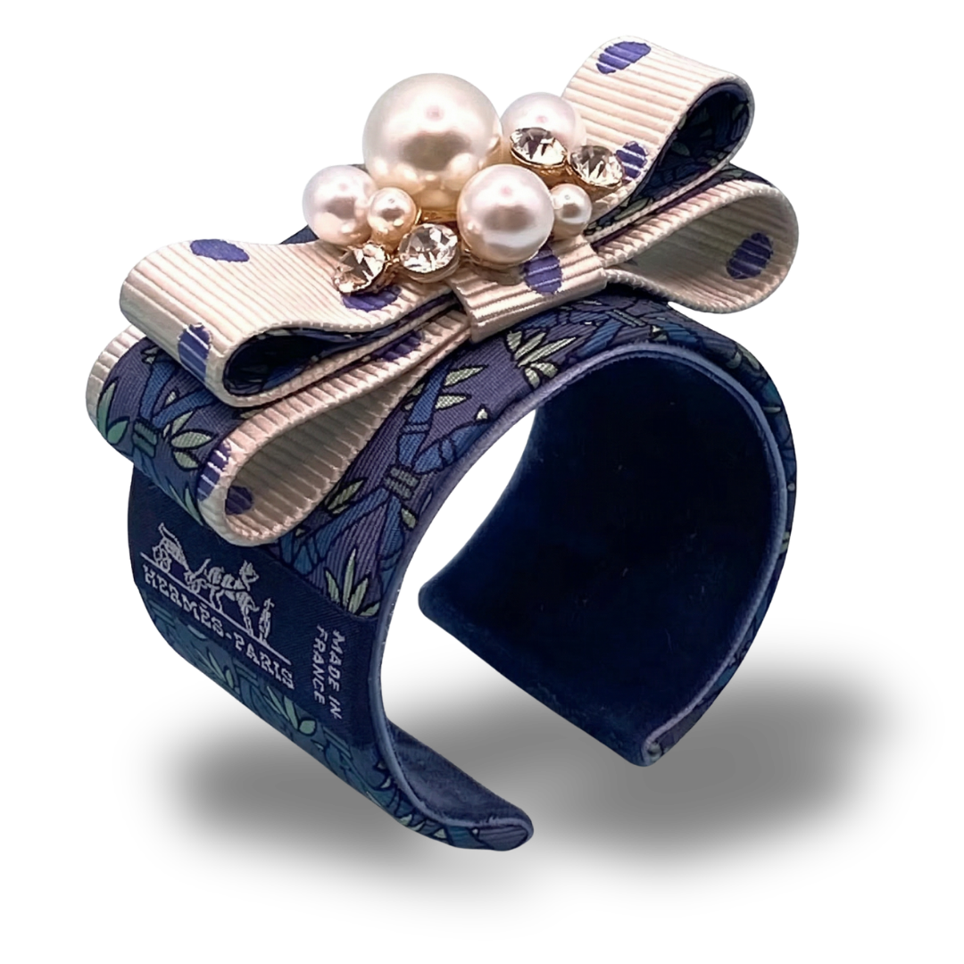 Hermes Necktie Cuff Bracelet by Flock by Wild at Vintage Luxe Up