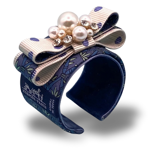 Hermes Necktie Cuff Bracelet by Flock by Wild at Vintage Luxe Up
