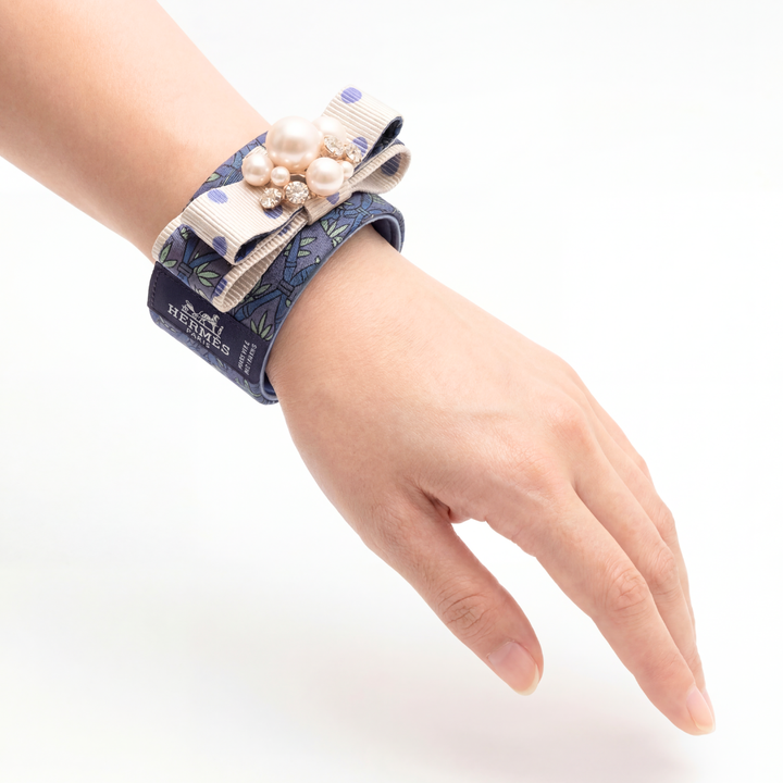 Hermes Necktie Cuff Bracelet by Flock by Wild at Vintage Luxe Up