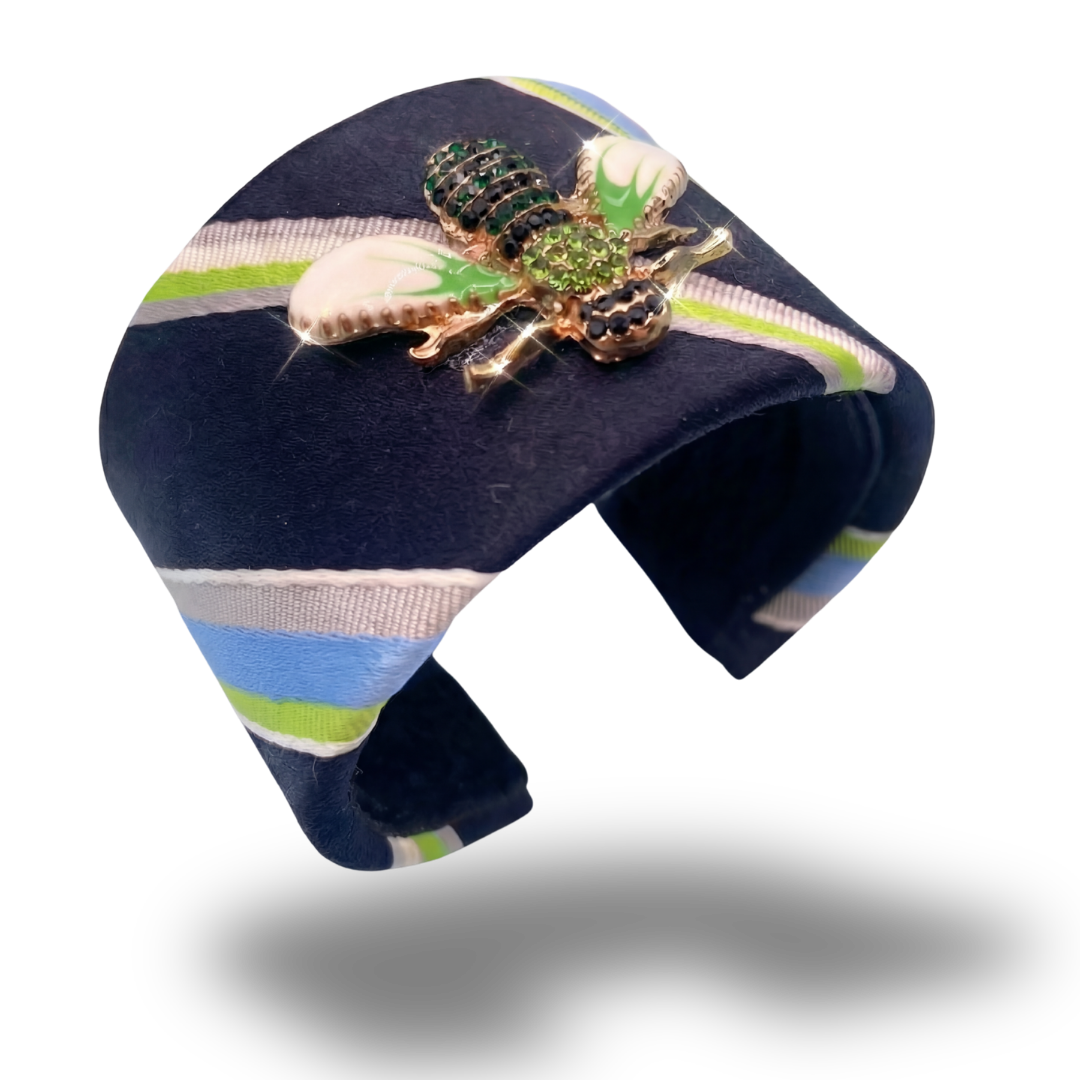 Etro Silk Necktie Cuff Bracelet by Flock by Wild for Vintage Luxe Up