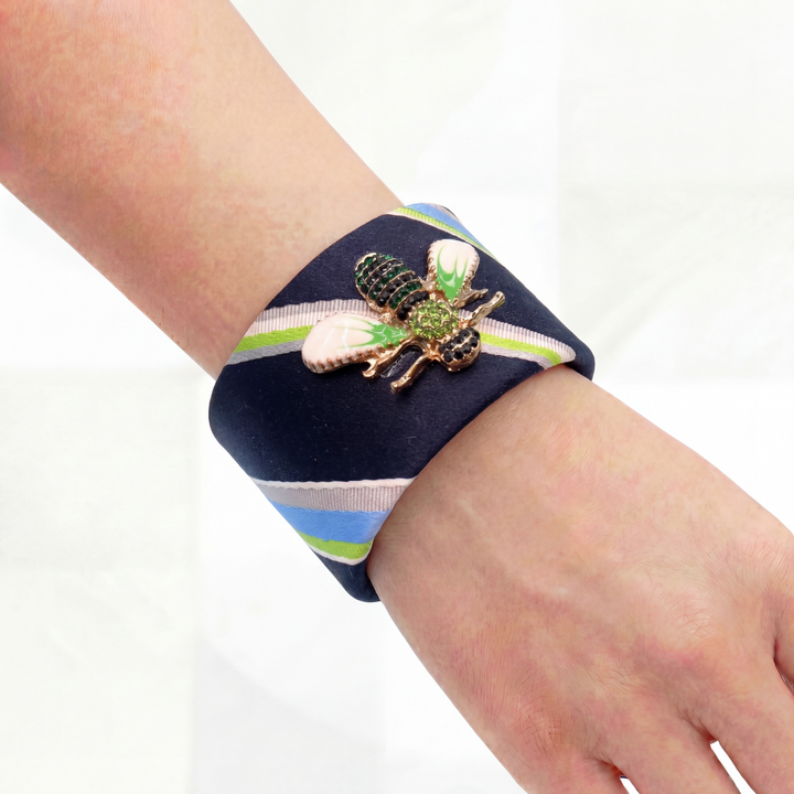 Etro Silk Necktie Cuff Bracelet by Flock by Wild for Vintage Luxe Up