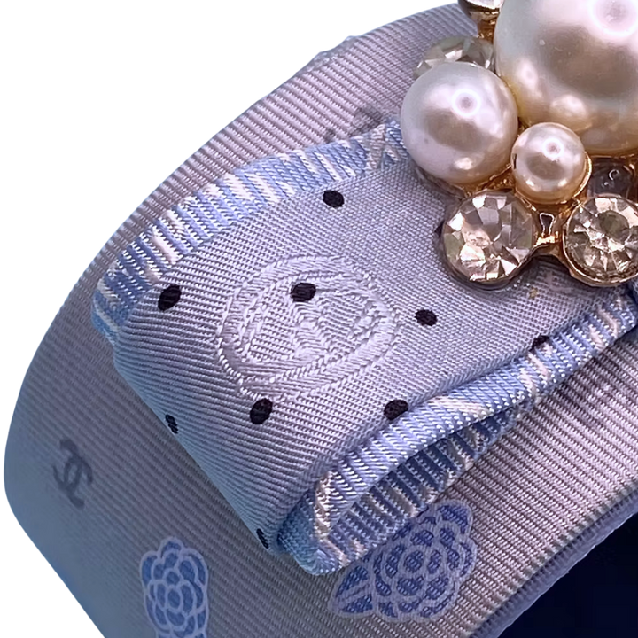 CC Camellia Vintage Silk Necktie Cuff Bracelet