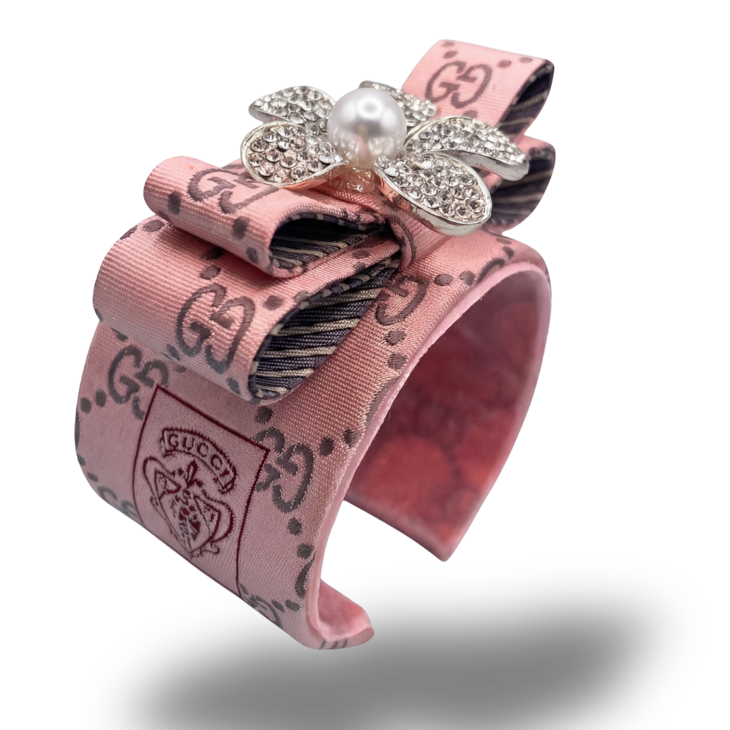 Gucci Silk Necktie Cuff Bracelet by Flock by Wild for Vintage Luxe Up