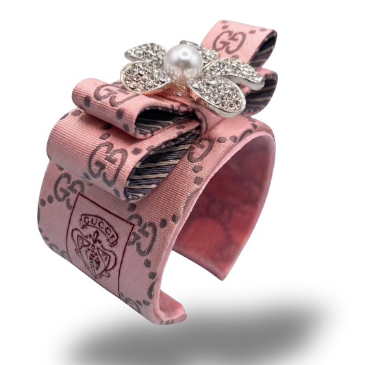 Gucci Silk Necktie Cuff Bracelet by Flock by Wild for Vintage Luxe Up