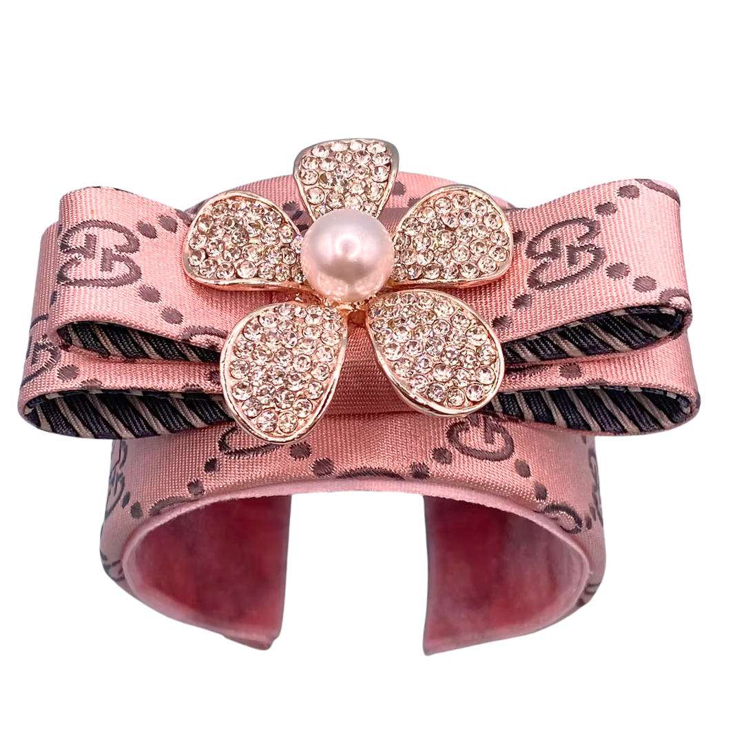 Gucci Silk Necktie Cuff Bracelet by Flock by Wild for Vintage Luxe Up