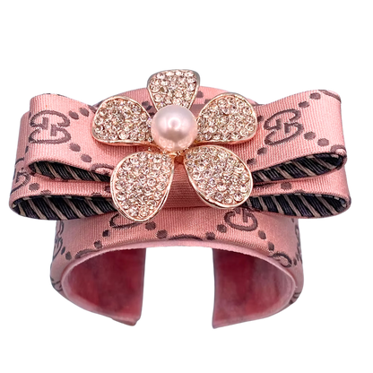 Gucci Silk Necktie Cuff Bracelet by Flock by Wild for Vintage Luxe Up