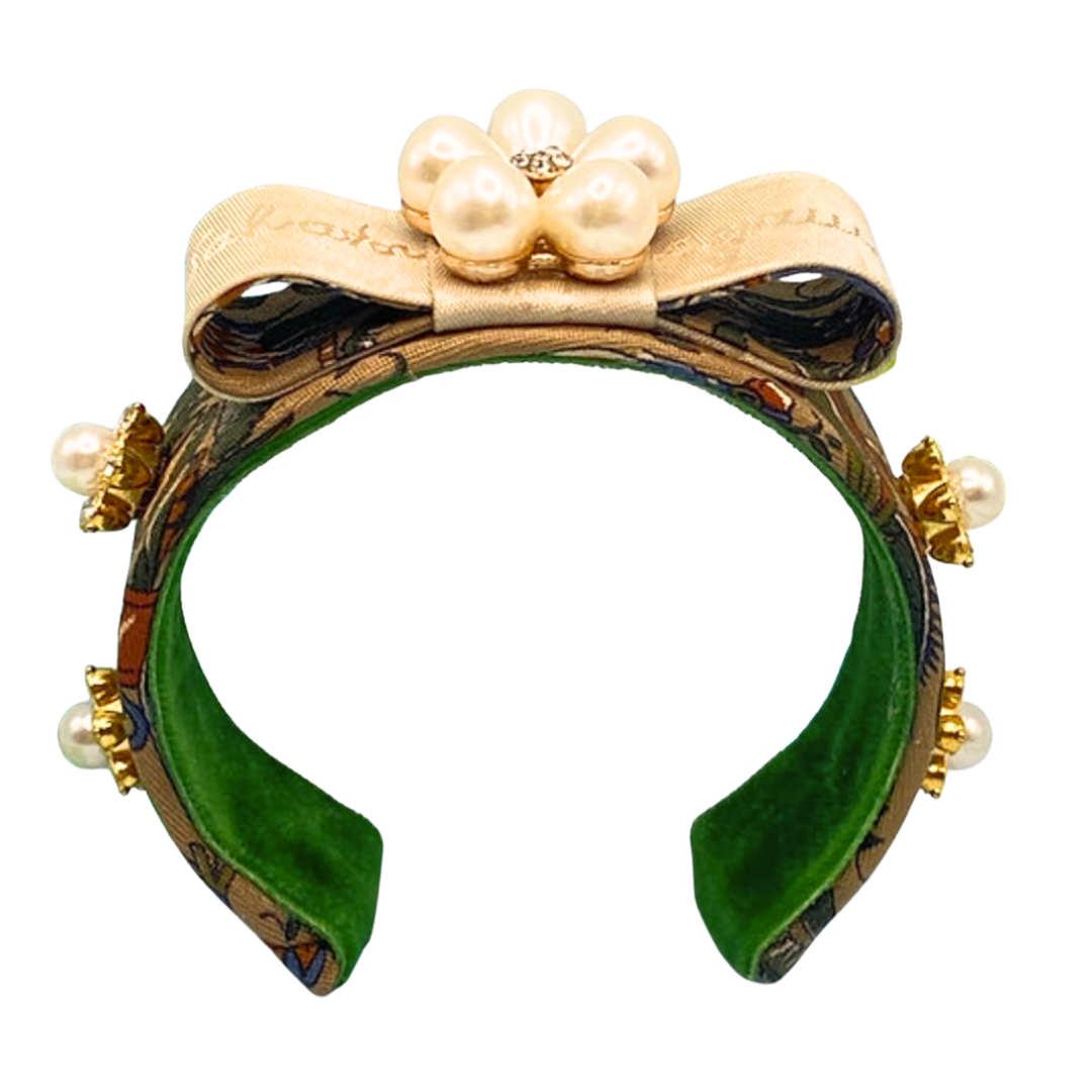 Ferragamo Necktie Cuff Bracelet by Flock by Wild for Vintage Luxe Up