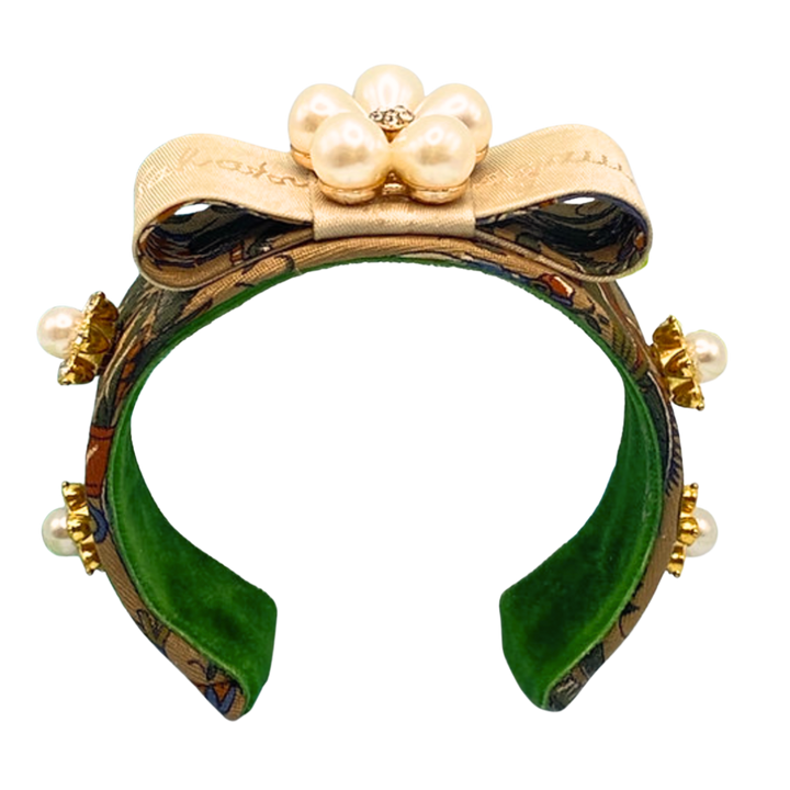 Ferragamo Necktie Cuff Bracelet by Flock by Wild for Vintage Luxe Up