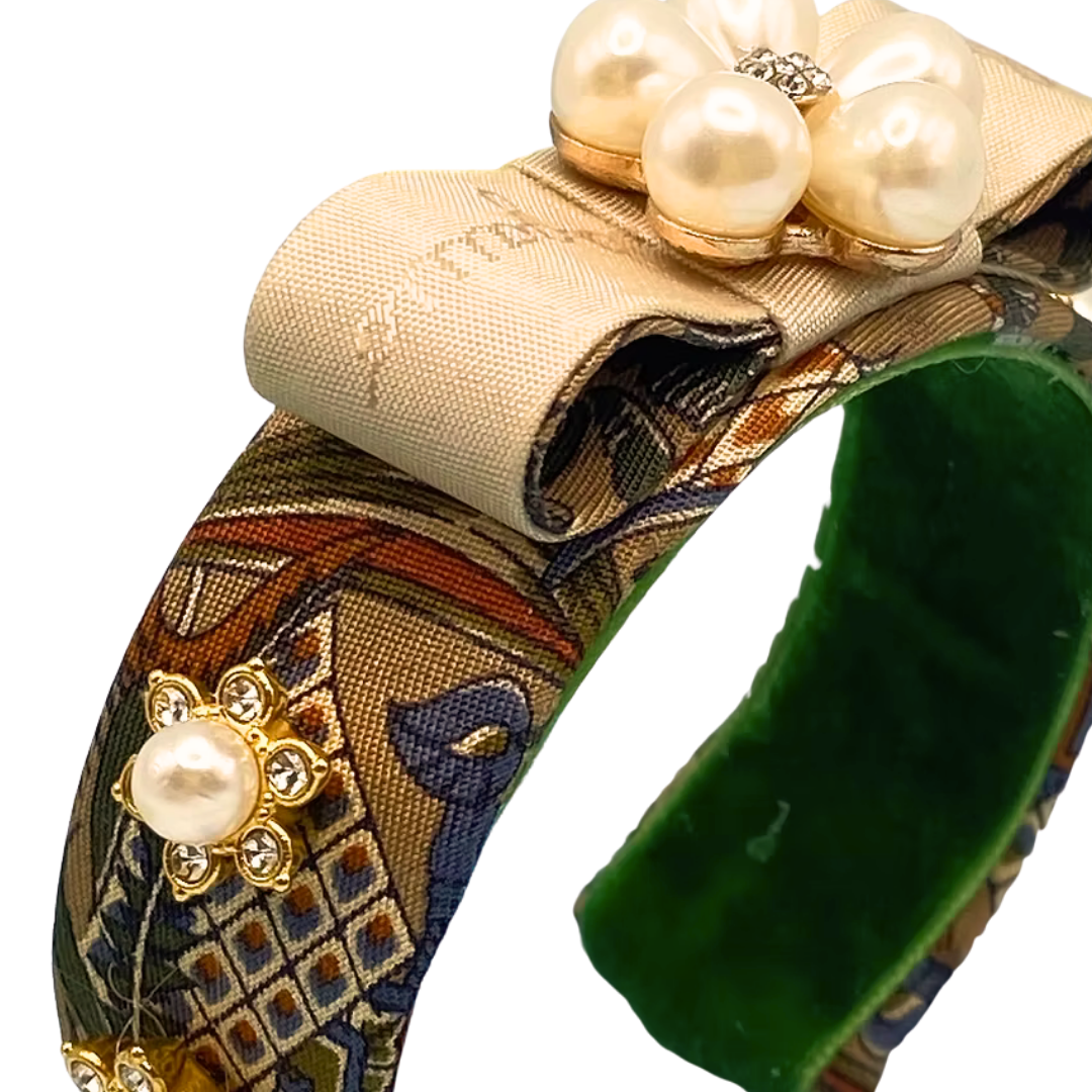 Ferragamo Necktie Cuff Bracelet by Flock by Wild for Vintage Luxe Up