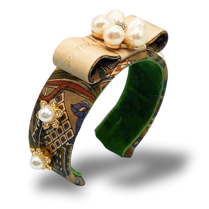 Ferragamo Necktie Cuff Bracelet by Flock by Wild for Vintage Luxe Up