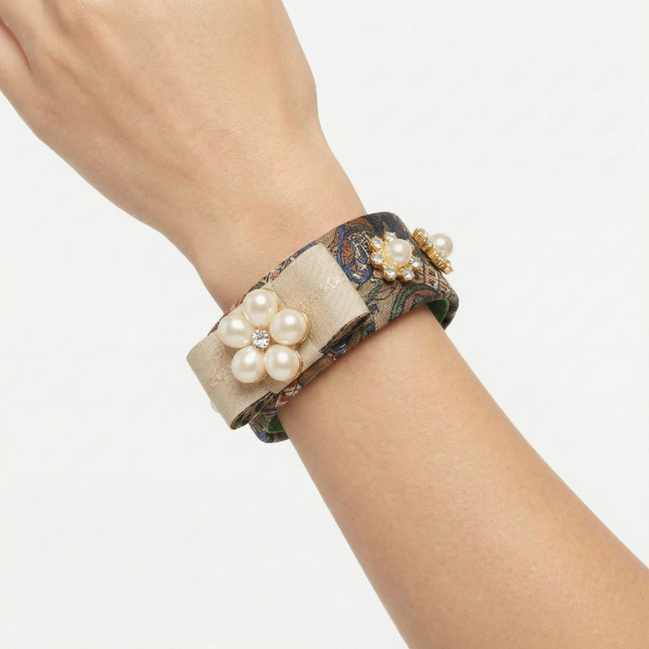 Ferragamo Necktie Cuff Bracelet by Flock by Wild for Vintage Luxe Up