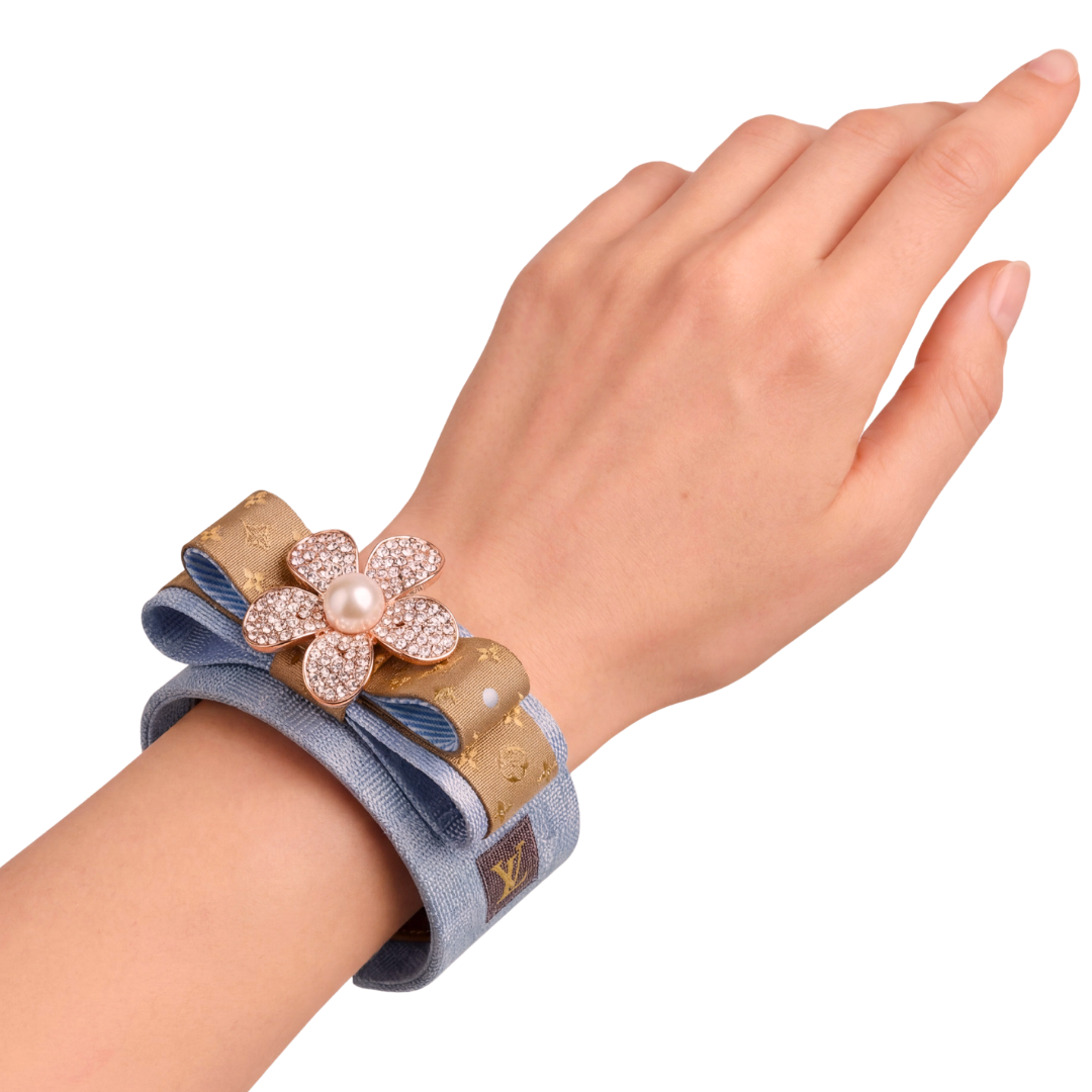 Louis Vuitton Necktie Cuff Bracelet by Flock by Wild for Vintage Luxe Up