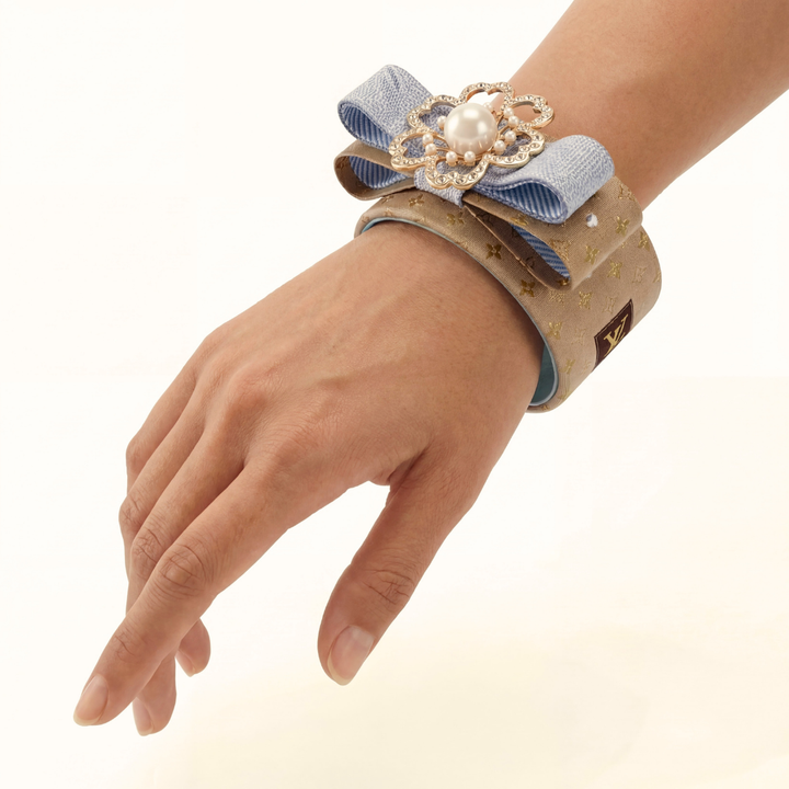 Louis Vuitton Necktie Cuff Bracelet by Flock by Wild for Vintage Luxe Up