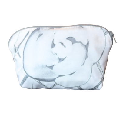 CC Camellia Gris Vintage Silk Scarf Beauty Bag