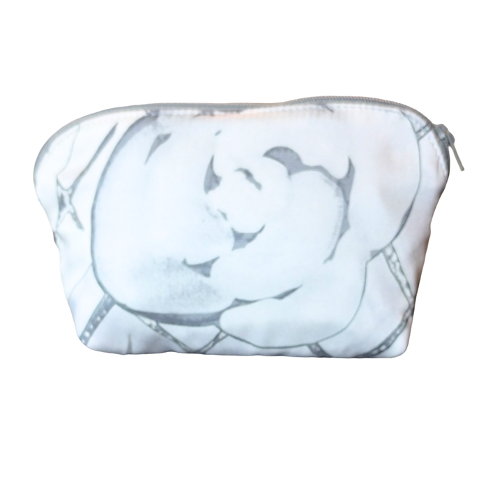 CC Camellia Gris Vintage Silk Scarf Beauty Bag
