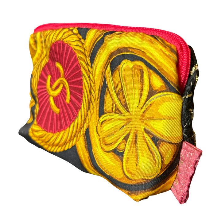 Chanel CC Logo Scarf Beauty Bag at Vintage Luxe Up