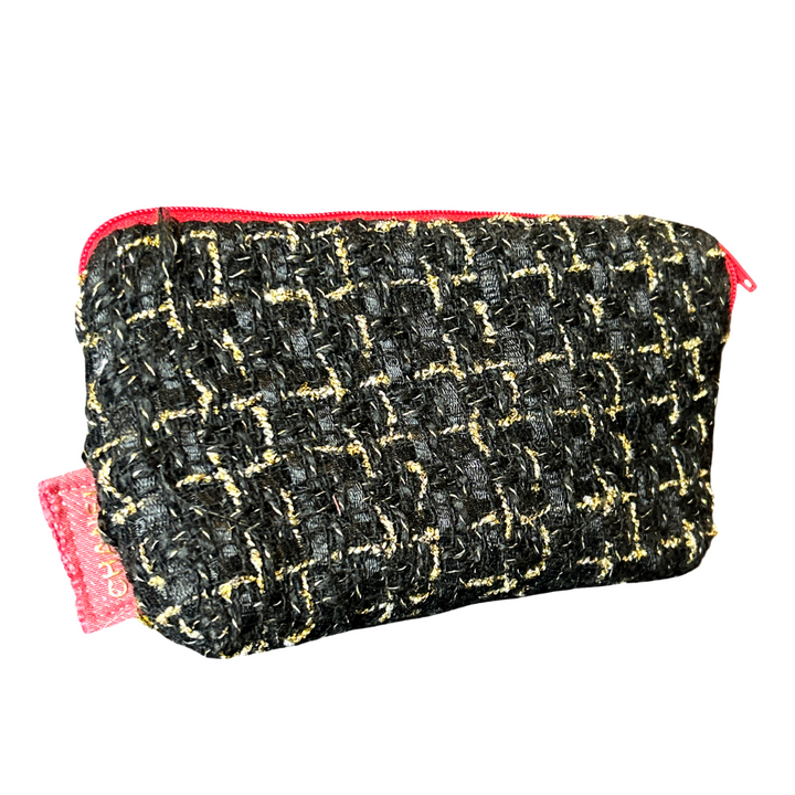 CC Charms Noir Vintage Silk Scarf Beauty Bag