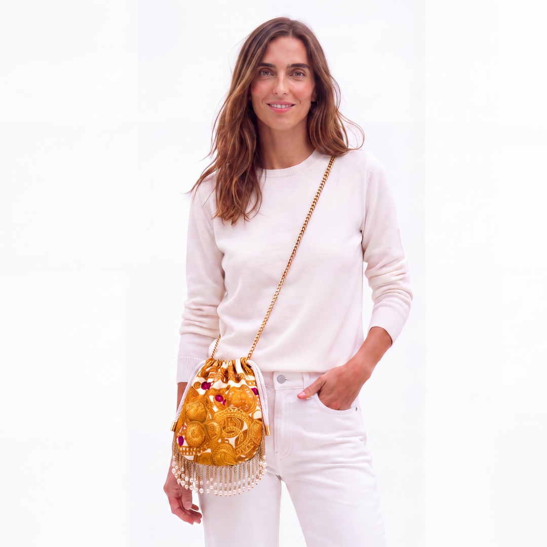 Chanel CC Logo Coins Ivory Crossbody Bag | Chanel Crossbody Bag