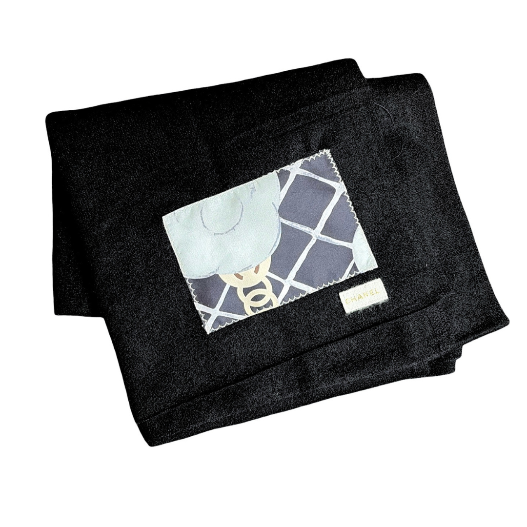 Chanel CC Camellia Silk Scarf & Cashmere Shawl at Vintage Luxe Up