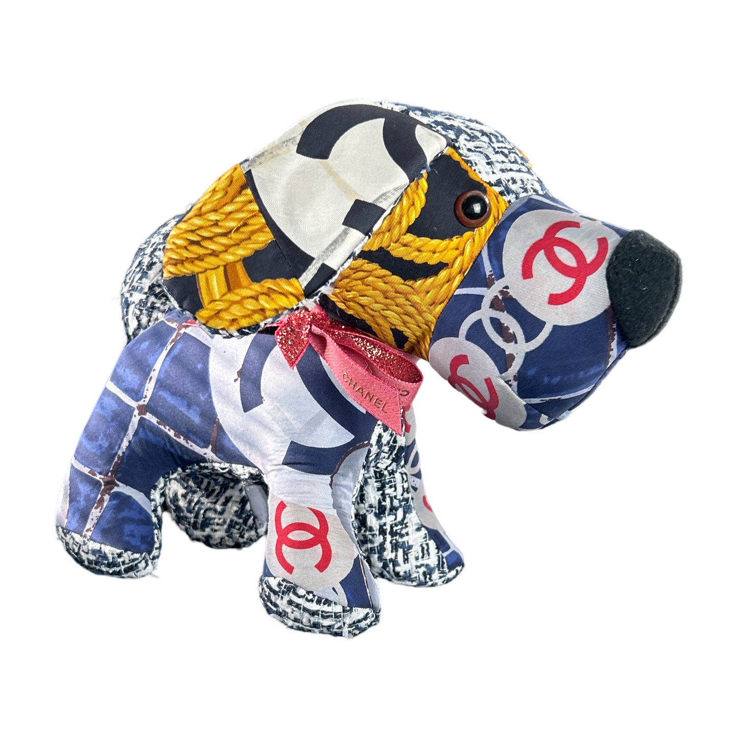 Chanel CC Logo Scarf Patchwork Puppy at Vintage Luxe Up