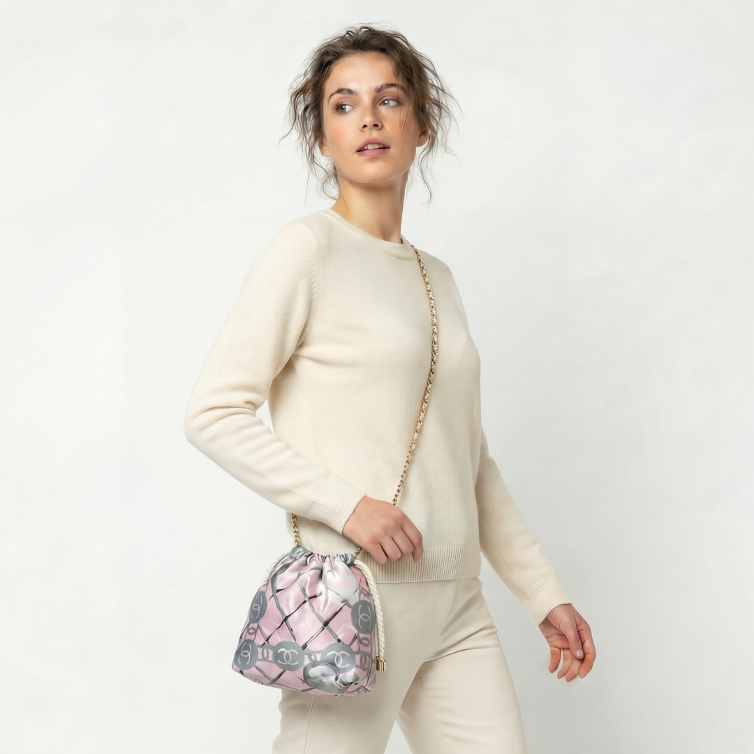 Chanel CC Logo Camellia Crossbody Bag