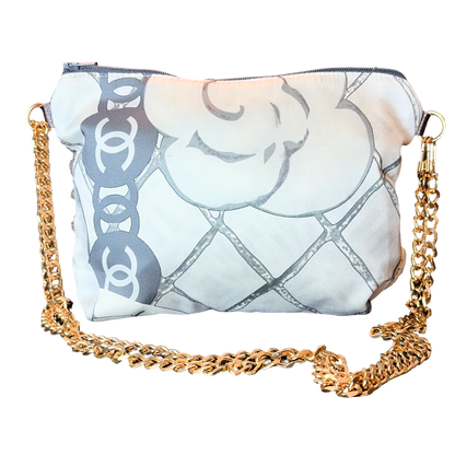 CC Camellia Gris Vintage Scarf Crossbody Bag