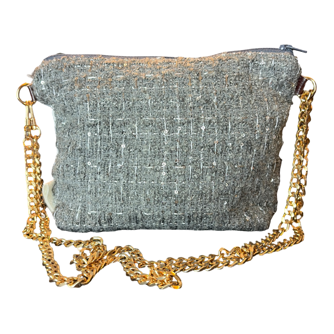 CC Camellia Gris Vintage Scarf Crossbody Bag