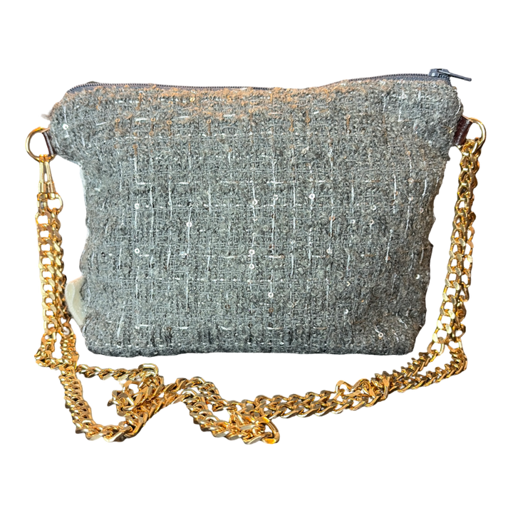CC Camellia Gris Vintage Scarf Crossbody Bag