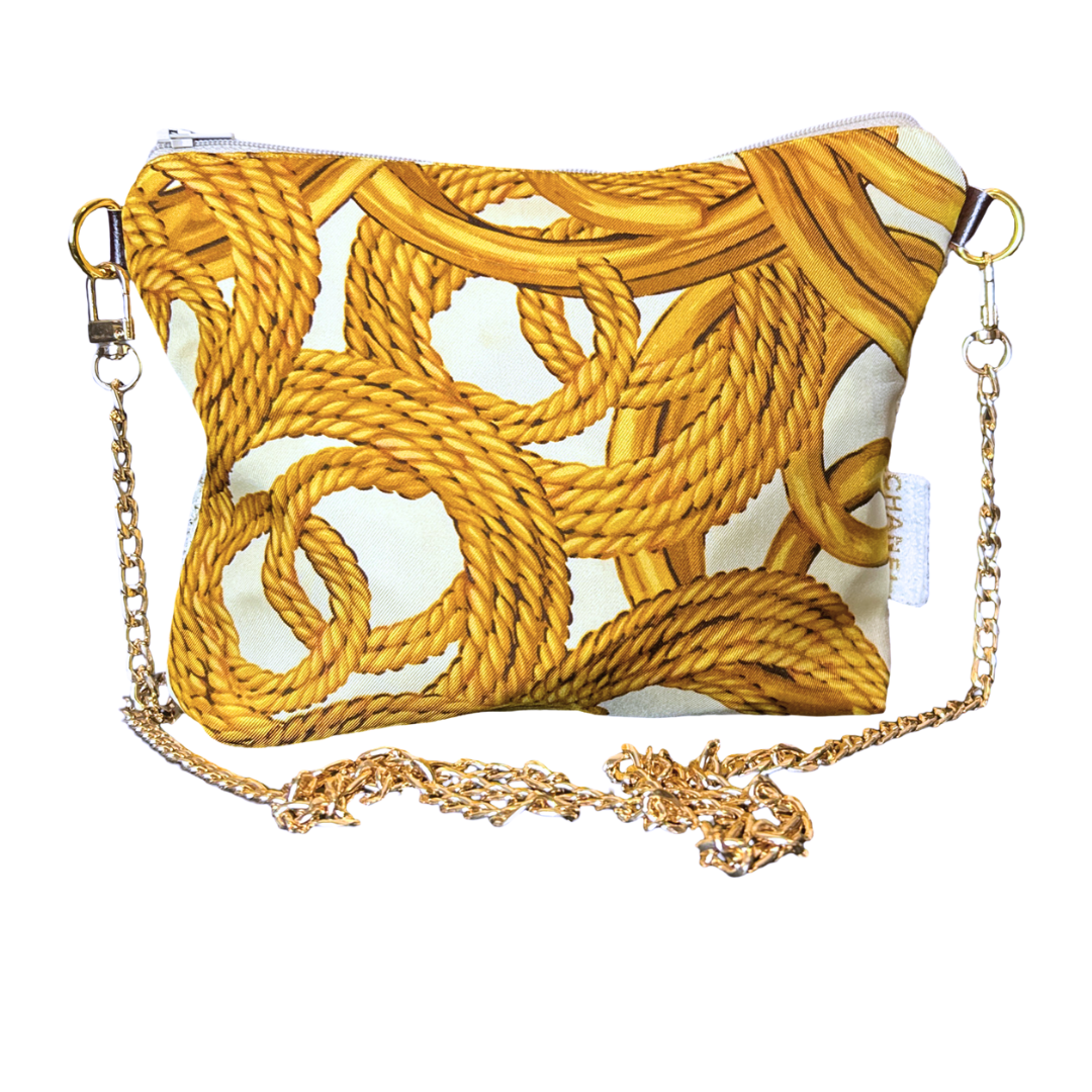 Chanel CC Logo Scarf | Chanel Crossbody Bag at Vintage Luxe Up