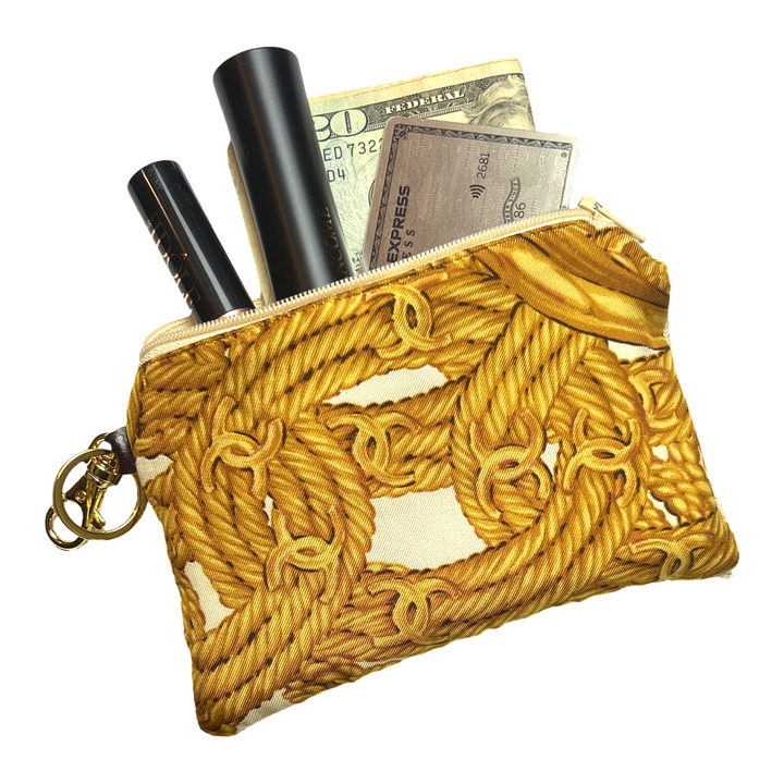 CHANEL CC Logo Scarf | Chanel Keychain Chanel Wristlet Keychain